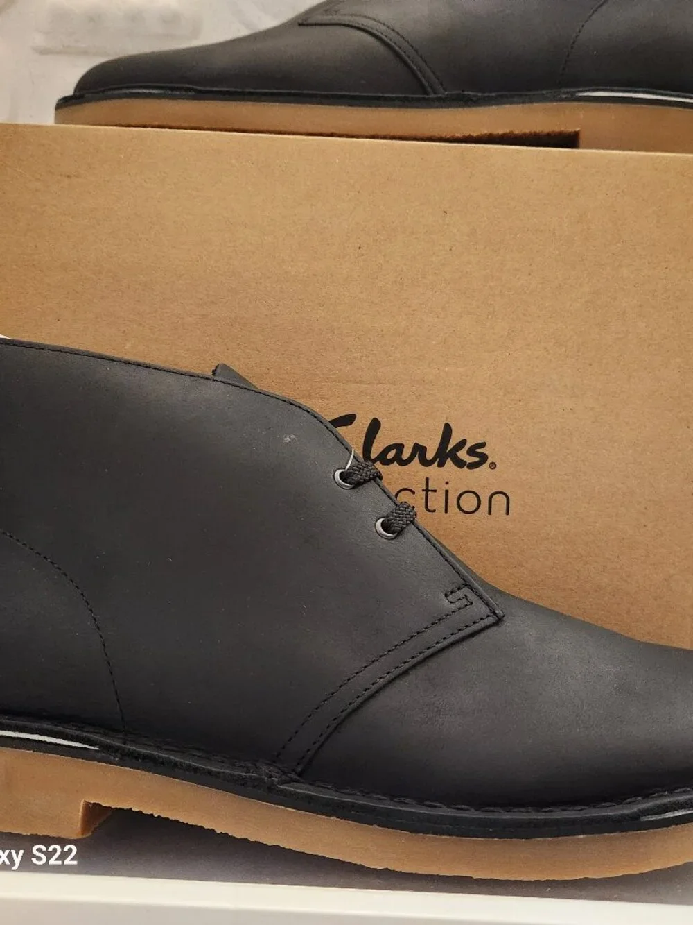 Clarks Bushacre 3 Chukka Boots. Black Leather. Size 12. Men's